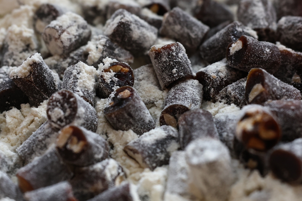 Pieces of ‘Coklat Nise’, a sweet candy, can be seen during its production at Taman Desa Kemumin, Padang Tembak, Pengkalan Chepa January 14, 2024. — Bernama pic