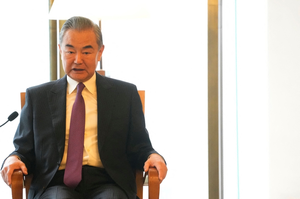 China’s Foreign Minister Wang Yi called yesterday for the establishment of a Palestinian state and a ceasefire in Gaza. — AFP file pic