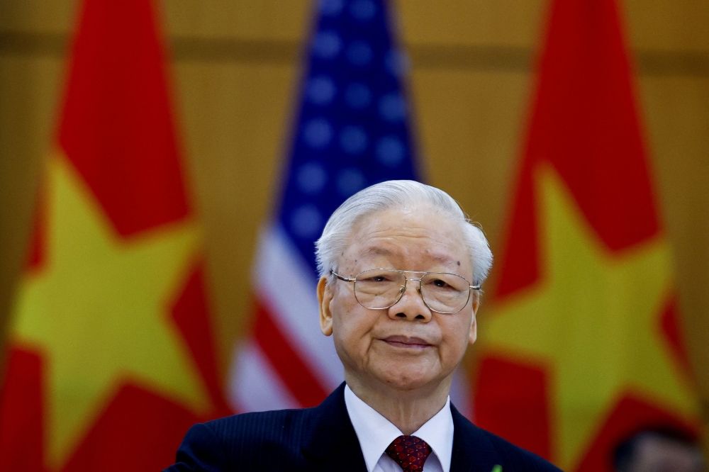 The head of Vietnam’s Communist Party, Nguyen Phu Trong, today attended a session of the National Assembly after concerns were raised over the health of the country’s most powerful leader. — Reuters file pic