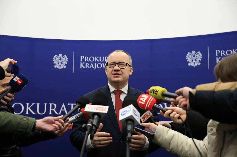 Polish Justice Minister Adam Bodnar speaks during press conference in Warsaw, Poland, January 15, 2024. — Maciej Jazwiecki/Agencja Wyborcza.pl via Reuters pic