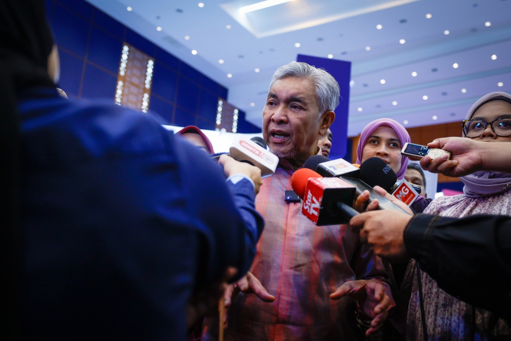 Datuk Seri Ahmad Zahid Hamidi said selected students would be sent to China for between three months and one year to undergo training in various fields under a Belt and Road Initiative (BRI). — Bernama pic 