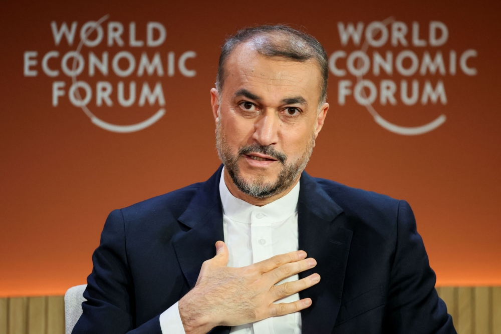 Iranian Foreign Minister Hossein Amir-Abdollahian said Iran’s attack on 'Pakistan’s soil' was a response to the Jaish al-Adl group’s recent deadly attacks on the Islamic republic, particularly on the city of Rask in the southeastern province of Sistan-Baluchistan. — Reuters pic