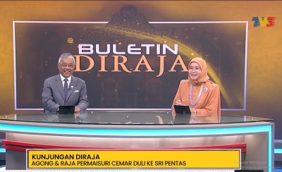 King and Queen present special royal segment on TV3’s Buletin Utama