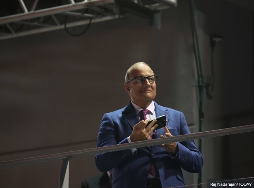 S. Iswaran is seen at the Singapore Grand Prix in Singapore October 2, 2022. — TODAY pic 