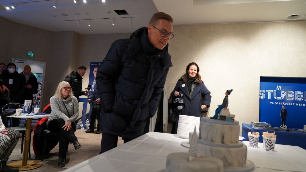 Presidential candidate Alexander Stubb attends the opening of his electoral cafe in central Helsinki, Finland, January 11, 2024. — Reuters pic