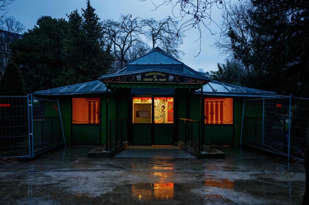 This photograph taken on January 17, 2024, shows the ‘Marionnettes du champ de Mars’ Guignol theatre, near the Eiffel Tower in Paris. — AFP pic 