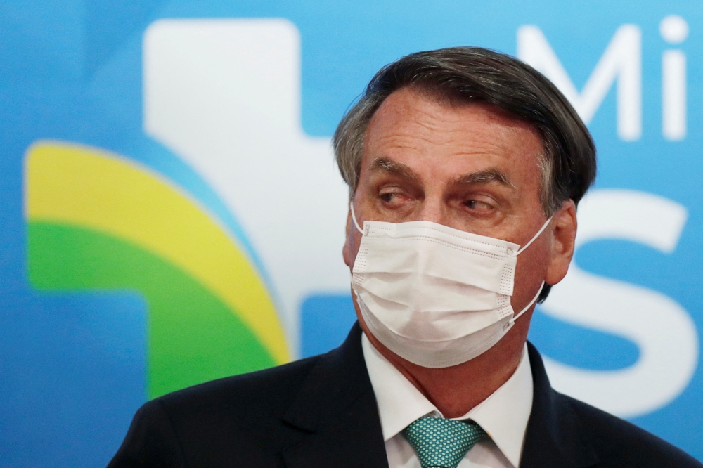 The vaccination records of Brazil’s former president Jair Bolsonaro are false, the country’s comptroller general’s office said yesterday. — Reuters pic