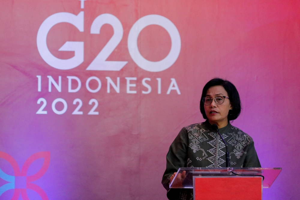 Indonesian Finance Minister Sri Mulyani Indrawati speaks during the launching of the pandemic fund, ahead of the G20 Summit in Nusa Dua, Bali, Indonesia, November 13, 2022. — Reuters pic