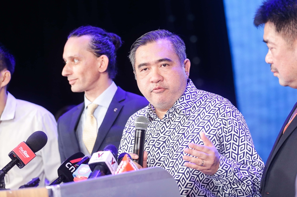 Transport Minister Anthony Loke speaks during a press conference at Port Klang January 19, 2024. ― Picture by Sayuti Zainudin