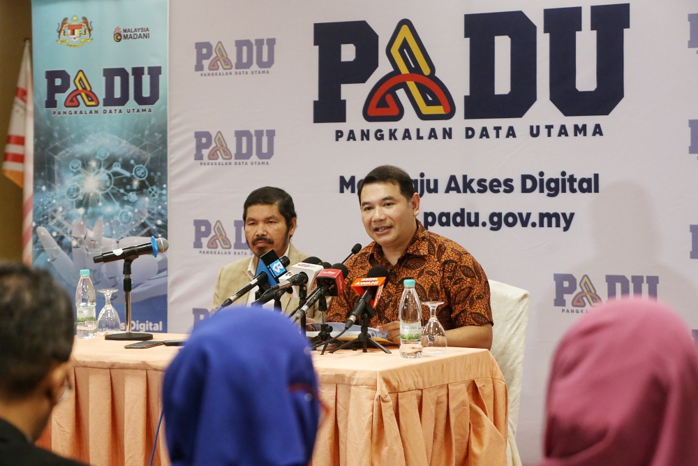 Economy Minister Rafizi Ramli said that among the registered individuals, Putrajaya led with the highest percentage at 9.8 per cent, followed closely by Sarawak at 7.8 per cent and Perlis. — Picture by Choo Choy May.