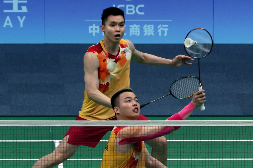 Aaron-Wooi Yik — bronze medallists at the 2020 Tokyo Olympics — are set to take on either Satwiksairaj Rankireddy-Chirag Shetty from India or Danish pair Kim Astrup-Anders Skaarup Rasmussen. — Bernama pic