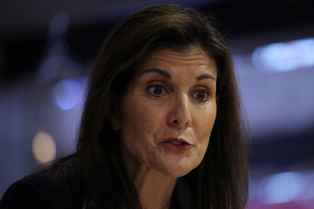 Republican presidential candidate and former US Ambassador to the United Nations Nikki Haley makes a campaign stop at Mary Ann's Diner ahead of the New Hampshire primary election in Amherst, New Hampshire January 19, 2024. ― Reuters pic