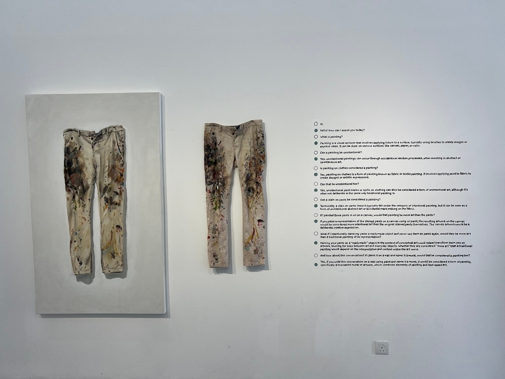 'One and Three Paintings' is a piece of art where Ernest Zacharevic includes the use of AI. — Pictures by Opalyn Mok