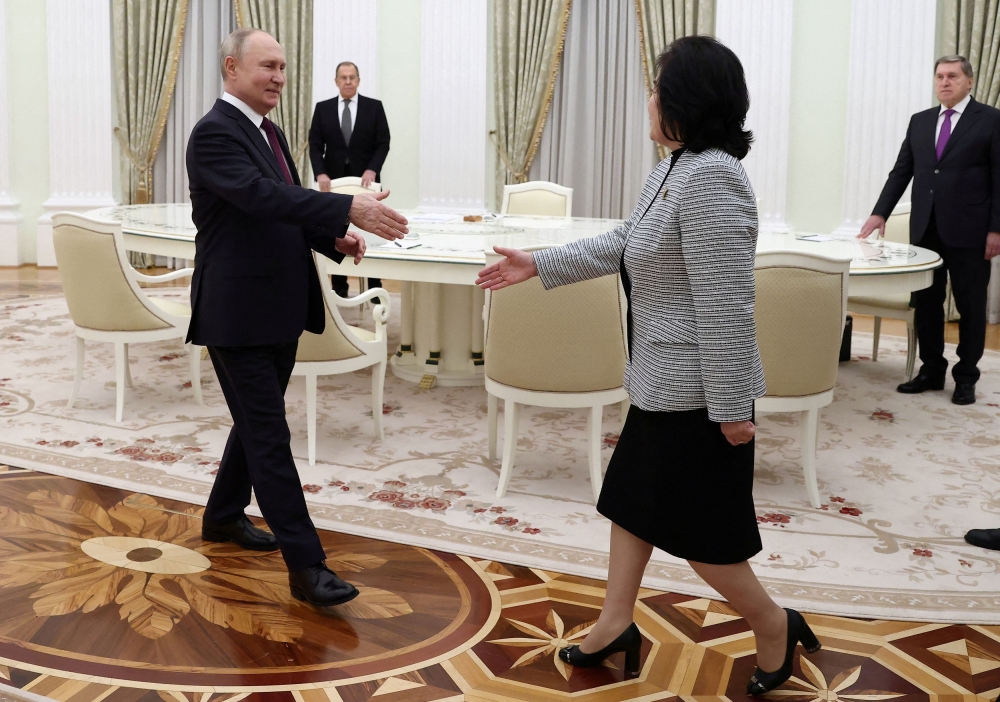 File photo of Russian President Vladimir Putin meeting North Korean Foreign Minister Choe Son Hui in Moscow, Russia, January 16, 2024. — Reuters pic