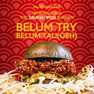 Here’s a challenge from myBurgerLab this Chinese New Year to try their Taukeh Ipoh Burger