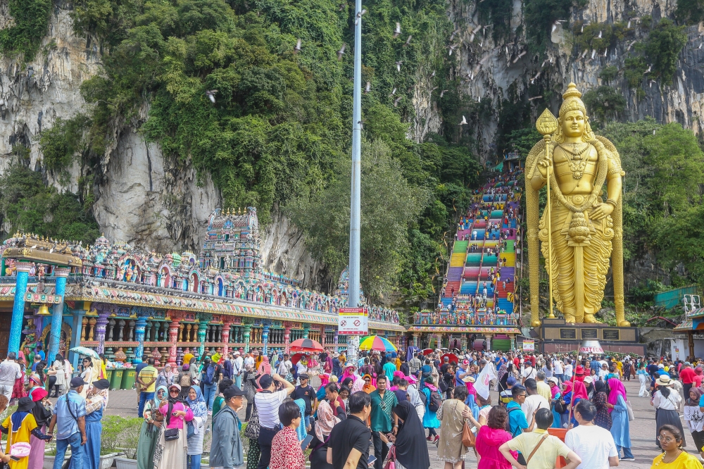 A general view at the Batu Caves temple ahead of Thaipusam celebration in Batu Caves on January 19, 2024. ― Picture by Yusof Mat Isa