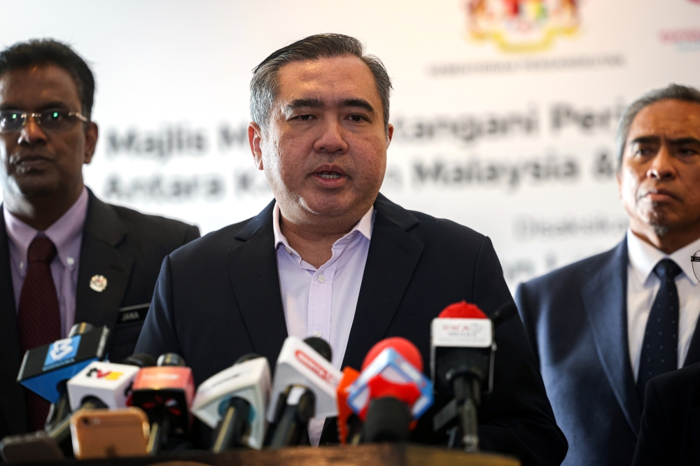 Transport Minister Anthony Loke speaks during a press conference in Kuala Lumpur January 23, 2024. — Bernama pic