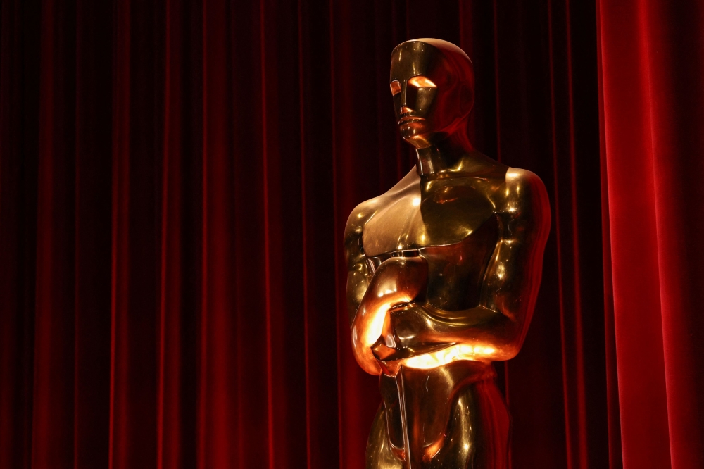 An Oscar statue is pictured ahead of the announcement of the 96th Oscars Nominations, in Beverly Hills, California January 23, 2024. — Reuters pic