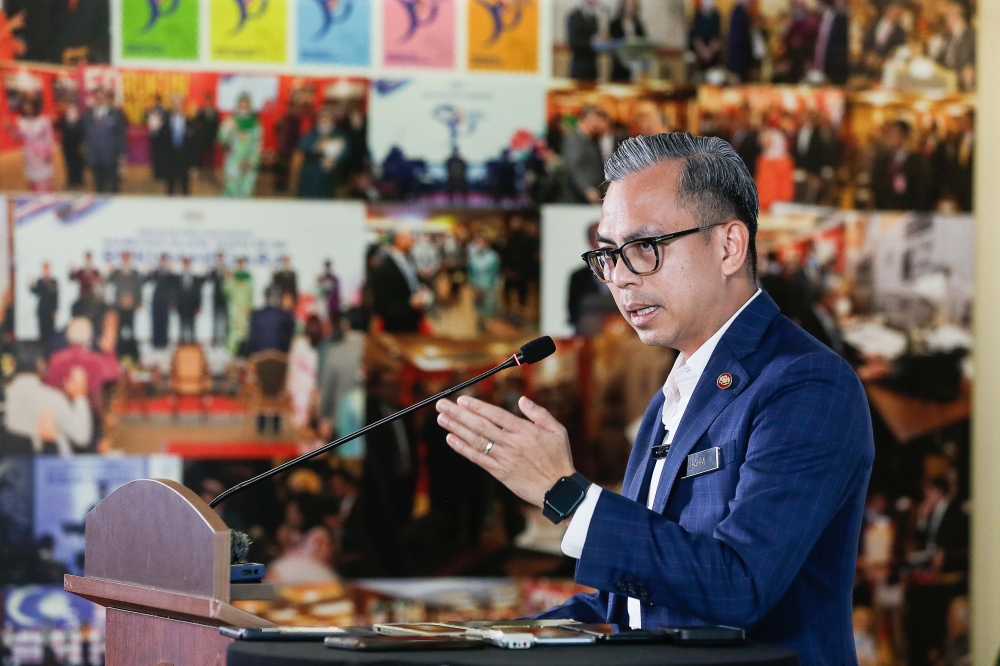 Communications Minister Fahmi Fadzil assured the public that he would bring the matter up to CelcomDigi in his next meeting with the telco operators. — Picture by Sayuti Zainudin 