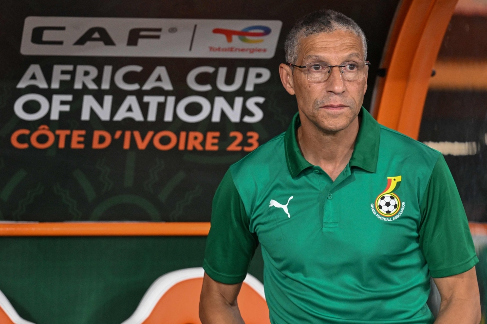 Ghana’s English head coach Chris Hughton looks on during the Africa Cup of Nations (CAN) 2024 group B football match between Egypt and Ghana at the Felix Houphouet-Boigny Stadium in Abidjan on January 18, 2024. — AFP pic 