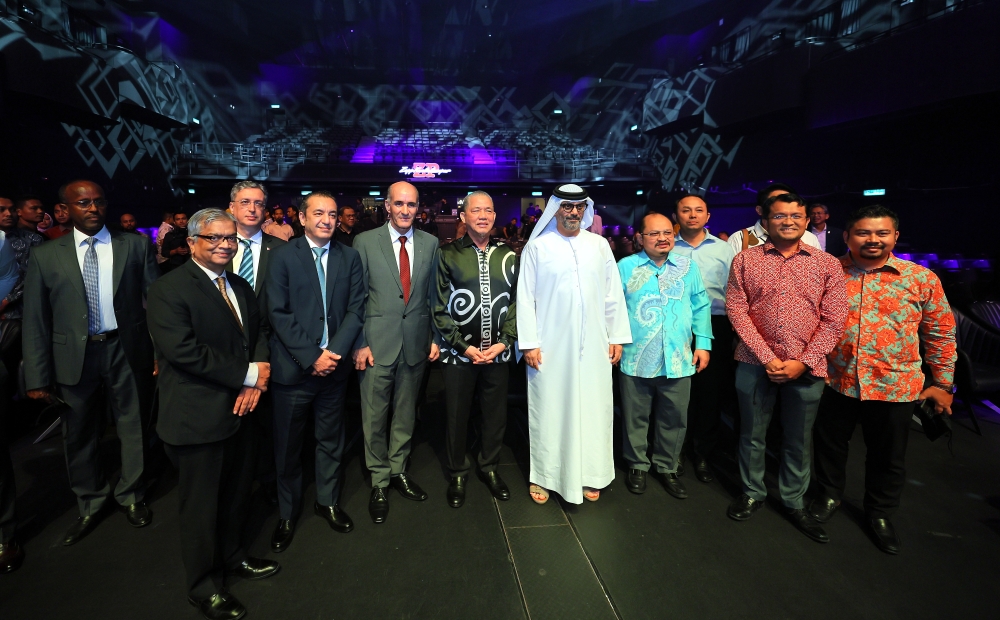 Deputy Prime Minister Datuk Seri Fadillah Yusof with guests after officiating at the soft launch of the Global Madani Awards in Kuala Lumpur January 24, 2024. ― Bernama pic
