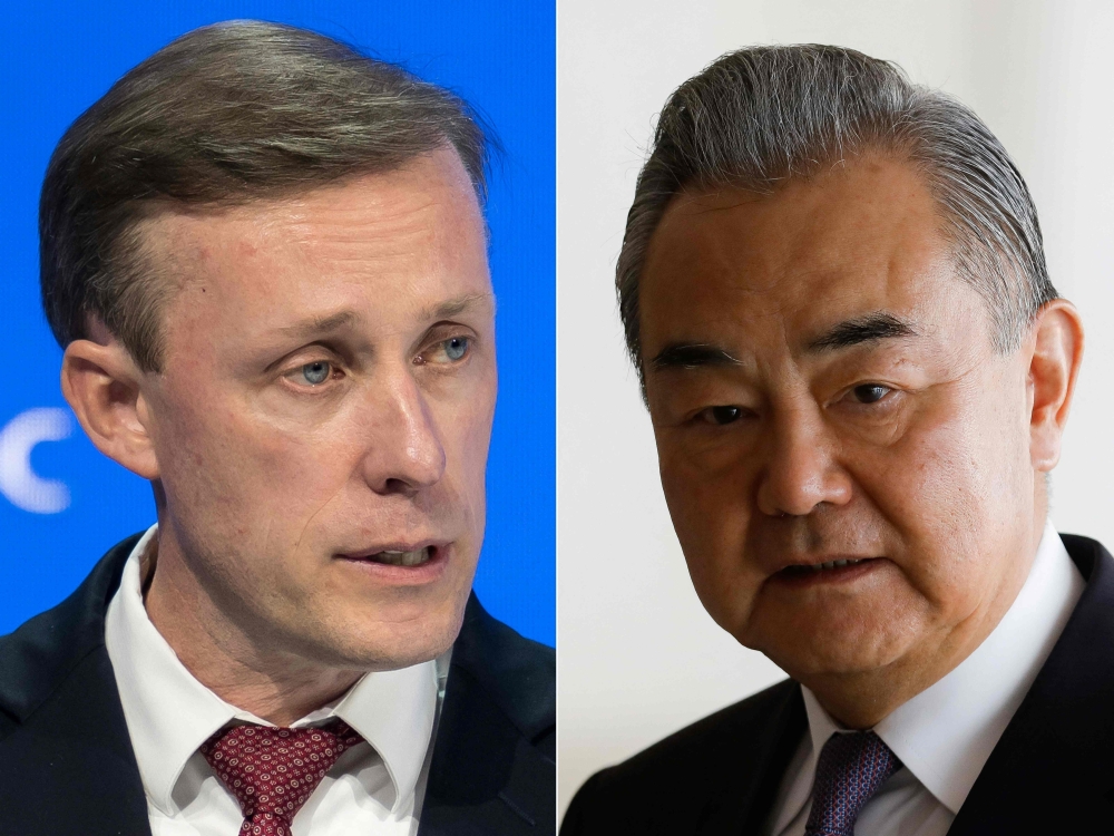 China’s top diplomat Wang Yi will today meet with US National Security Advisor Jake Sullivan in Thailand, as the two powers seek to improve relations after years of tensions. — AFP pic