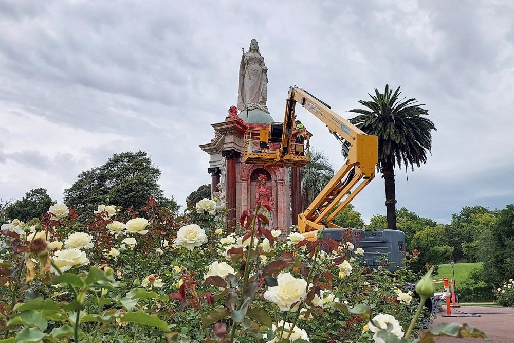 Two statues of colonial figures were vandalised in Melbourne earlier this week ahead of the contentious national holiday. — AFP pic