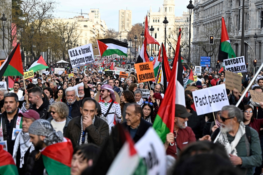 En España, 20.000 personas se manifiestan contra el genocidio en Gaza