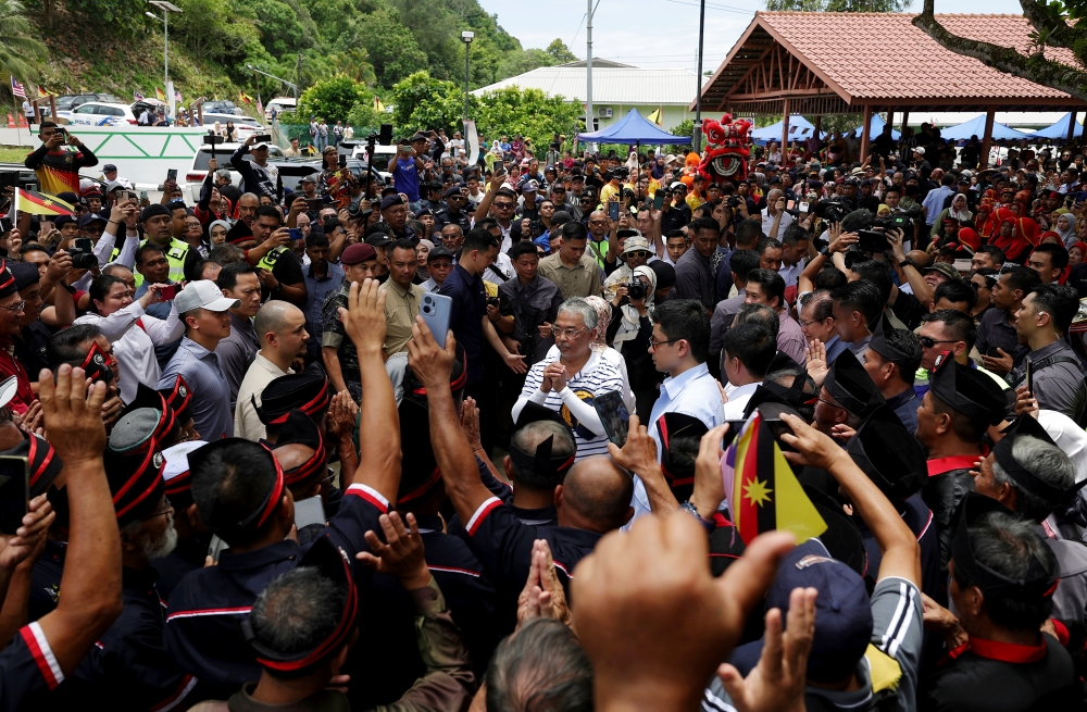 Yang di-Pertuan Agong Al-Sultan Abdullah Ri’ayatuddin Al-Mustafa Billah Shah is seen during his Kembara Kenali Borneo tour at Pantai Bungai Bekenu in this file photo taken on September 10, 2023. — Bernama pic