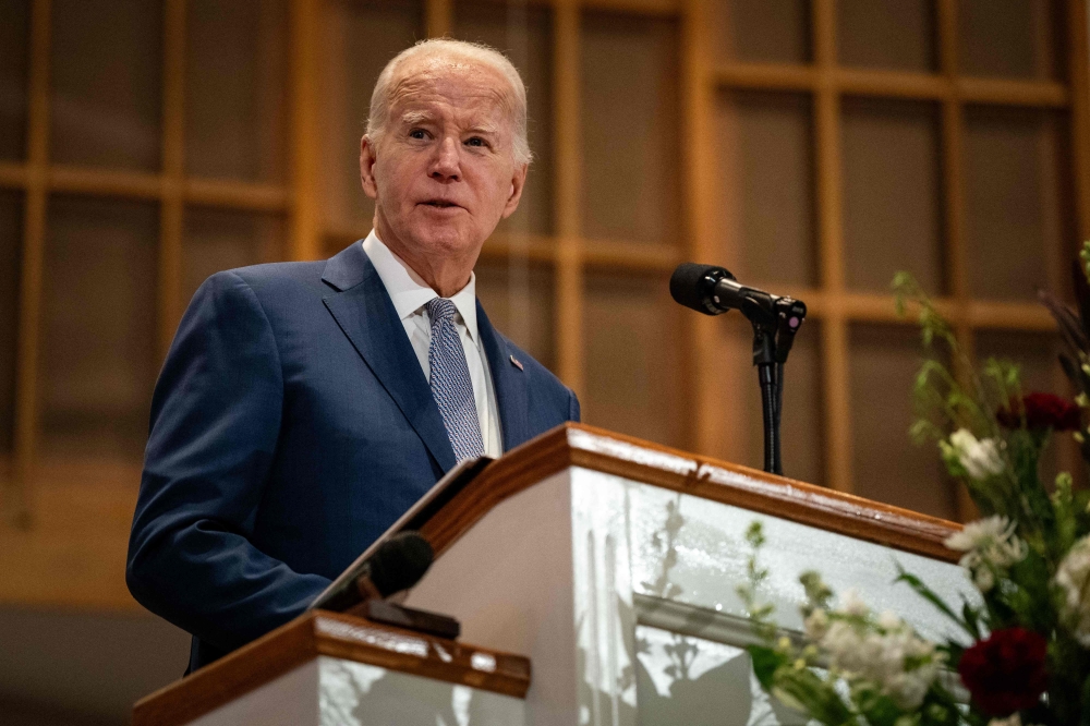 US President Joe Biden vowed on Sunday to strike back after a drone attack he blamed on Iran-backed militant groups killed three US troops in Jordan. — AFP pic
