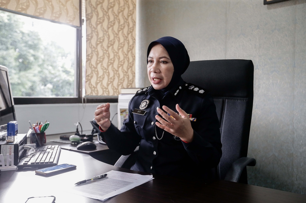 Bukit Aman’s Sexual, Women and Child Investigation Division’s (D11) principal assistant director Assistant Commissioner of Police Siti Kamsiah Hassan said some obvious red flags would be if parents find their children behaving differently or changing their daily routine. — Picture by Sayuti Zainudin 