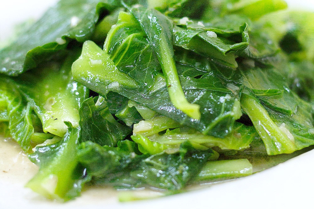 No Cantonese meal is complete without some leafy greens, either lightly blanched or stir-fried.