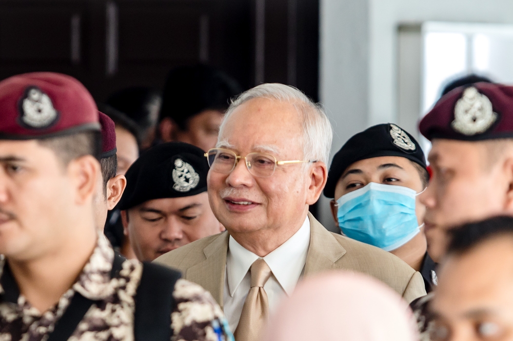 Najib filed his application for a pardon on September 2, 2022, which was just days after he started serving his 12-year jail term at the Kajang prison. — Picture by Firdaus Latif