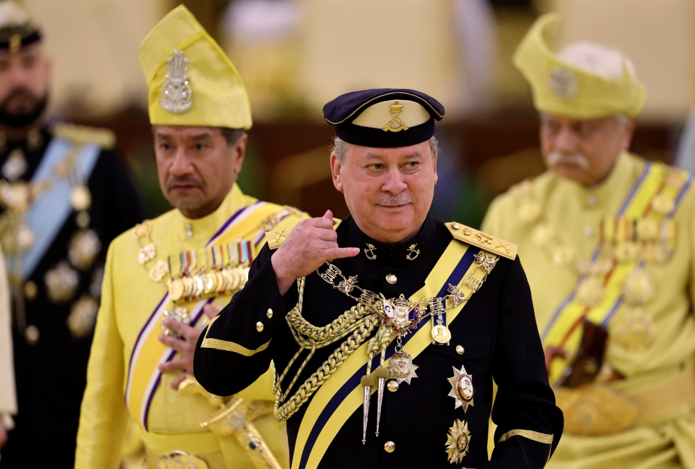 His Majesty Sultan Ibrahim was sworn in today as the new King of Malaysia in a ceremony steeped in tradition at the Istana Negara in Kuala Lumpur January 31, 2024. — Bernama pic