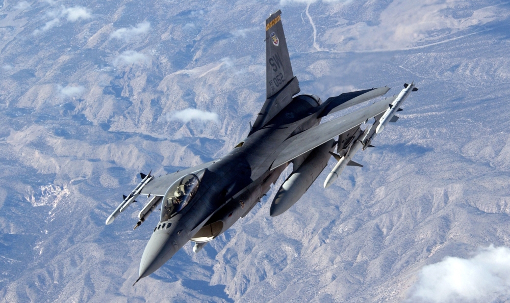 Pictured here is an F-16 Fighting Falcon. — AFP pic/US Air Force handout/Kevin Gruenwald