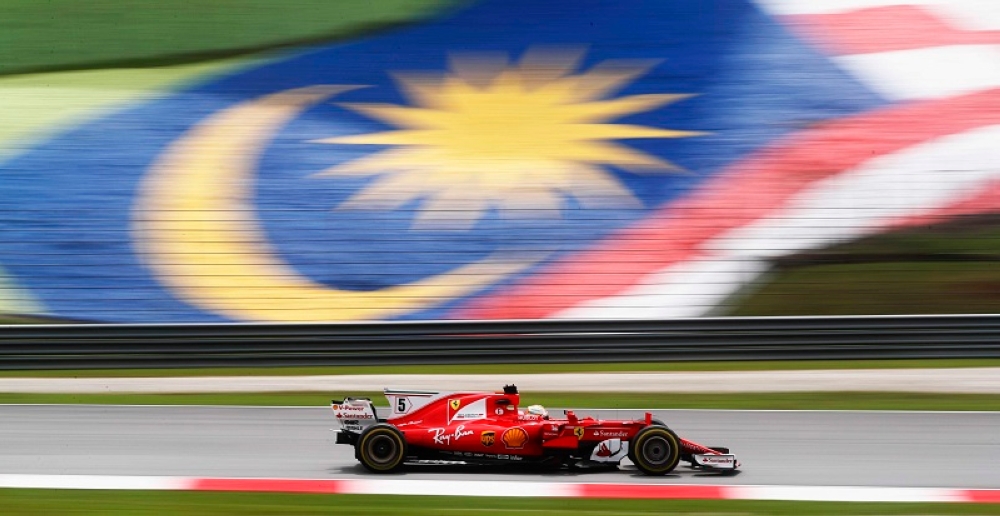 Ferrari’s Sebastian Vettel drives during the Malaysia Grand Prix 2017 practice at Sepang, Malaysia September 29, 2017. Malaysia hosted a leg of the F1 world championship at SIC from 1999 but staged its last race in 2017 due to declining ticket sales and rising costs of hosting the event. — Reuters pic