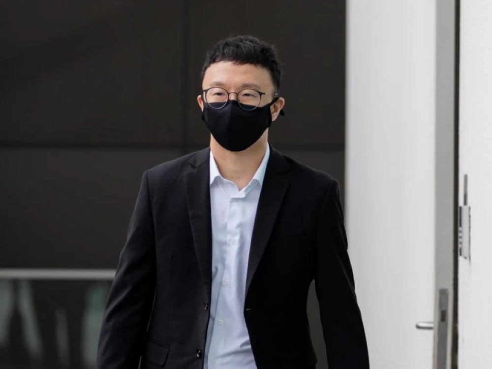 Eugene Soh Zhuo Sheng leaving the State Courts on Jan 31, 2024. — TODAY pic 