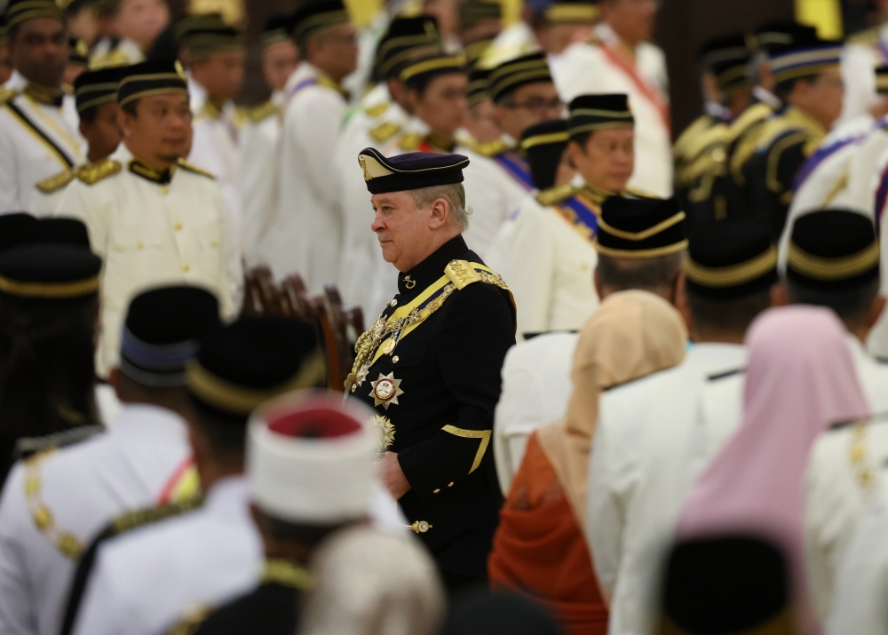 Sultan Ibrahim was sworn in as the new King of Malaysia in a ceremony steeped in tradition at Istana Negara, Kuala Lumpur, on Wednesday, January 31, 2024. — Bernama pic 