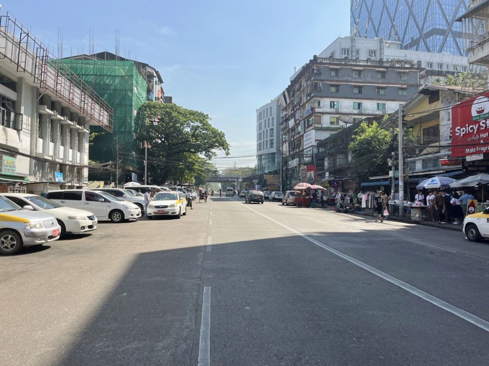 Traffic is scarce on a boulevard in Yangon on Feb. 1, 2024, as opponents of military rule in Myanmar stage a “silent strike” on the third anniversary of the coup that ousted the elected government of civilian leader Aung San Suu Kyi. — Kyodo pic via Reuters