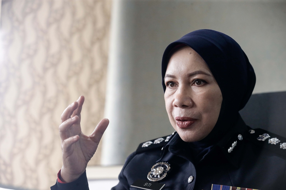 Assistant Commissioner of Police Siti Kamsiah Hassan said key challenges for the D11 division’s work include both under-reporting and lack of cooperation by some victims in police investigations. — Picture by Sayuti Zainudin 