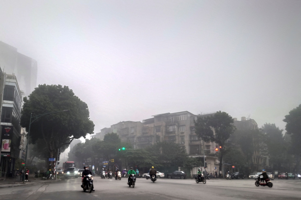 A view of traffic amid air pollution in Hanoi, Vietnam, February 2, 2024. — Reuters pic