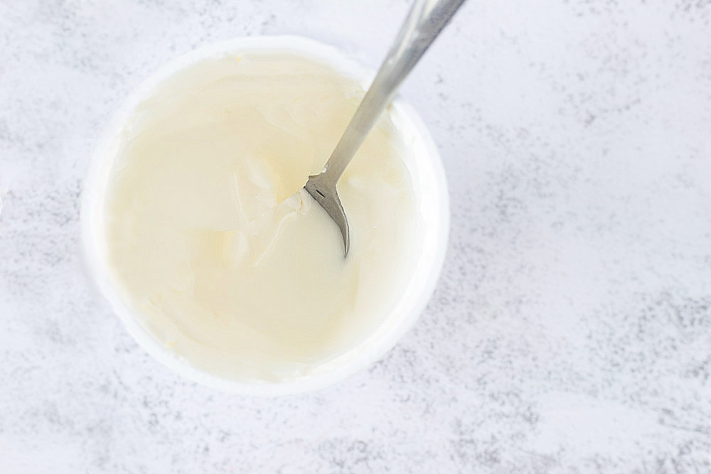 A dollop of thick and creamy Greek yoghurt adds a dairy tang to the granita.