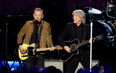 Rocker Jon Bon Jovi honoured at pre-Grammy gala