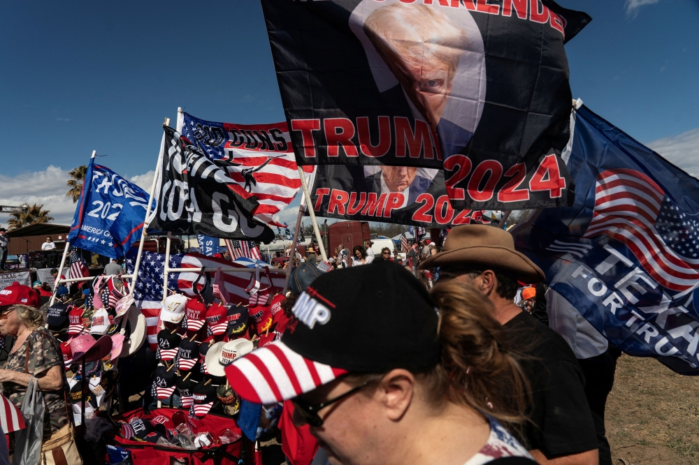 In trucks, vans and RVs, hundreds of people converged yesterday in southern Texas to rally against what they say is a migrant invasion and to demand tough new controls at the US border with Mexico. — Reuters pic