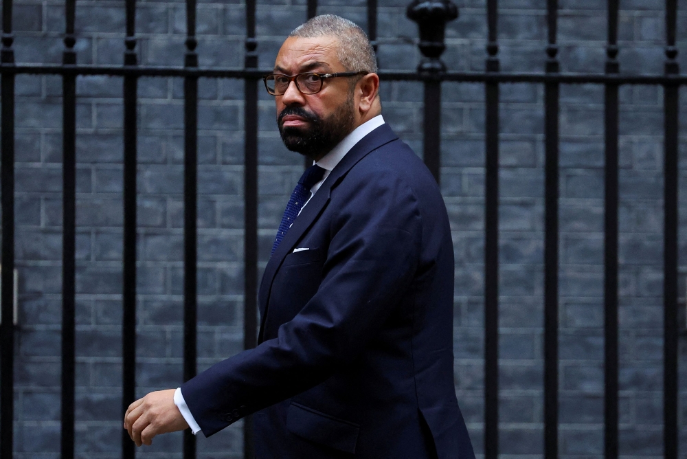 Interior minister James Cleverly said that recent protests had featured a small minority dedicated to causing damage and insulting those who paid the ultimate price for their freedom to protest'. — Reuters pic