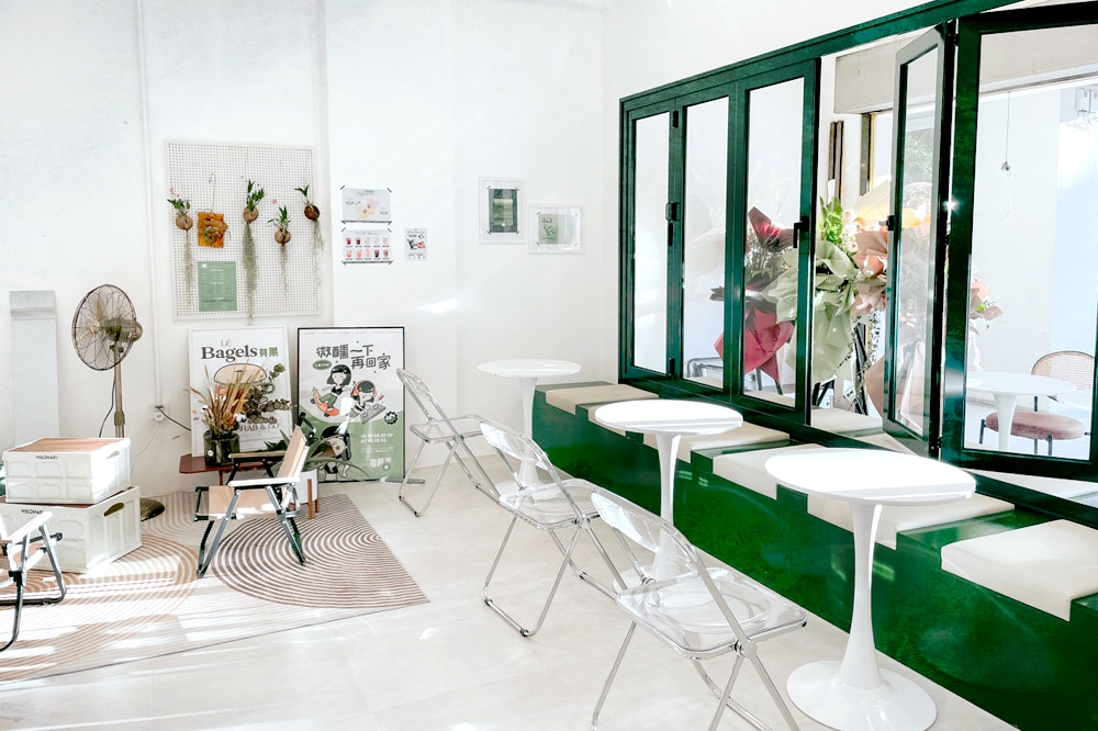 The shop has a vibrant, verdant vibe.