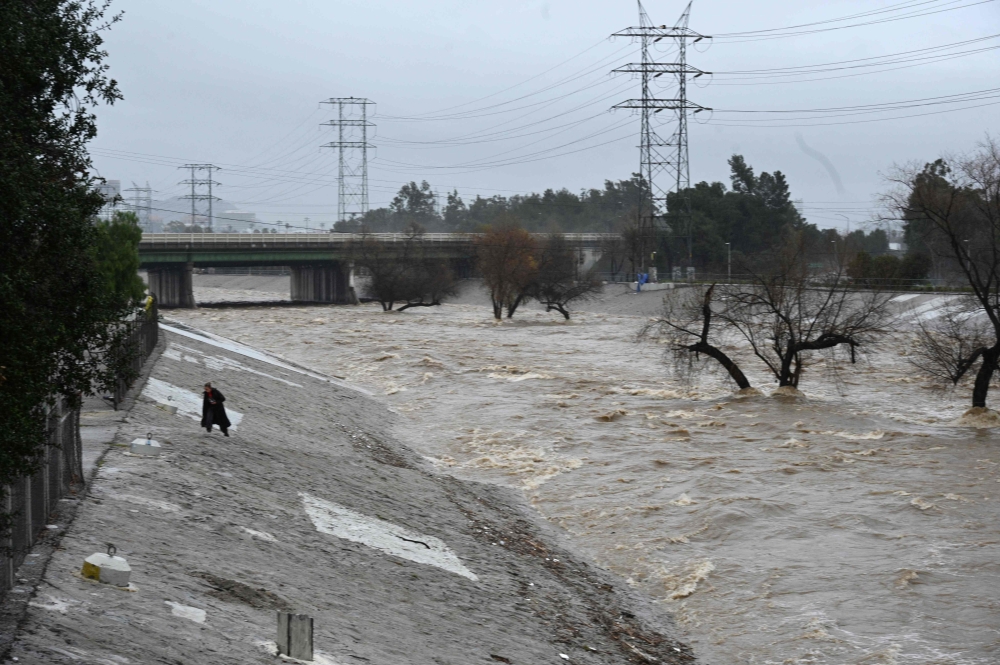 The extreme weather led California Governor Gavin Newsom to declare a state of emergency for a large part of Southern California. — AFP pic