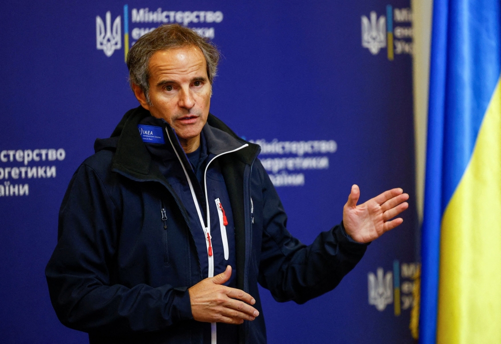 International Atomic Energy Agency (IAEA) Director General Rafael Grossi attends a press conference, amid Russia's attack on Ukraine, in Kyiv, Ukraine February 6, 2024. — Reuters pic