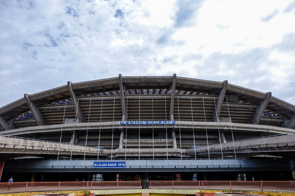 A general view of Shah Alam Stadium on November 26, 2023. Selangor Menteri Besar Datuk Seri Amirudin Shari said in a statement today that he has emphasised to the parties involved in construction that the development of the Shah Alam Stadium must meet all the standards set by the government and local authorities (PBT). — Picture by Yusof Mat Isa