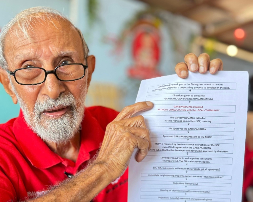 PRM vice-chairman Ravinder Singh said SPC approved the rezoning of the lands for the foreign workers’ hostels in Teluk Kumbar. — Picture by Opalyn Mok